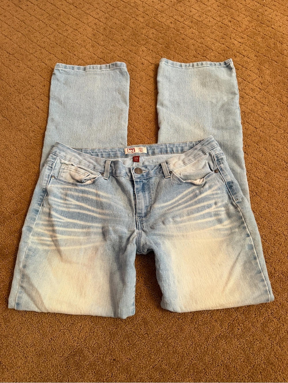 L.E.I. Ashley Low Rise Slim Boot Light Wash Jeans Women’s Size 15 Long